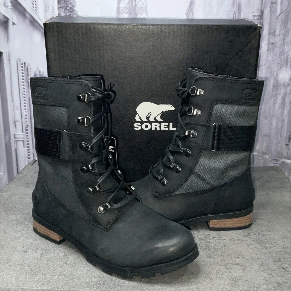 Sorel Women’s Emelie Conquest Boot-Light And Heavy Rain Waterproof Size 9